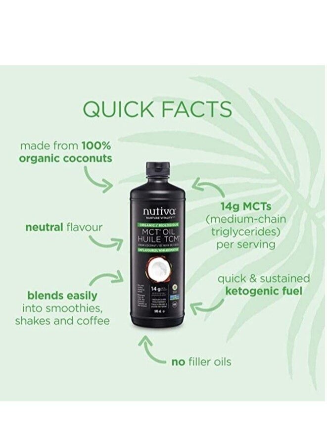 Nutiva - Organic MCT Oil for Keto Diet and Good Health 1.18L - Image 1