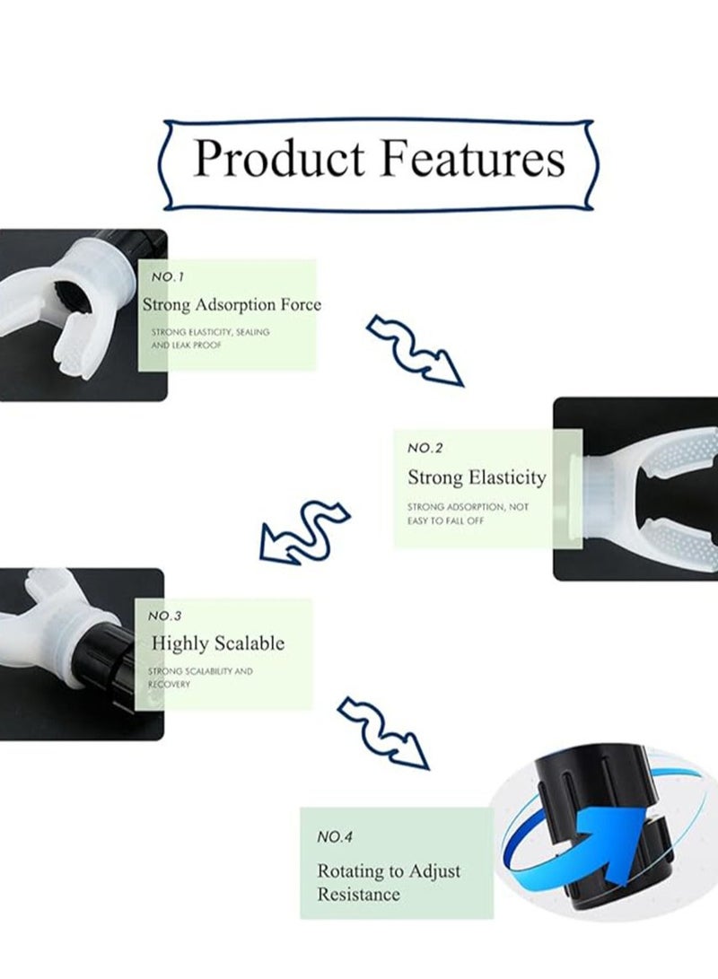 2 PCS Lung Breathing Training Device, Adjustable Exercise Trainer for Fitness Training, Easy to Use, Suitable for Daily Care and Exercise - Image 2