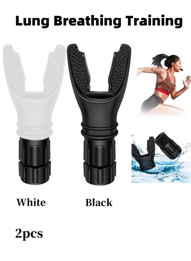 2 PCS Lung Breathing Training Device, Adjustable Exercise Trainer for Fitness Training, Easy to Use, Suitable for Daily Care and Exercise - Image 1