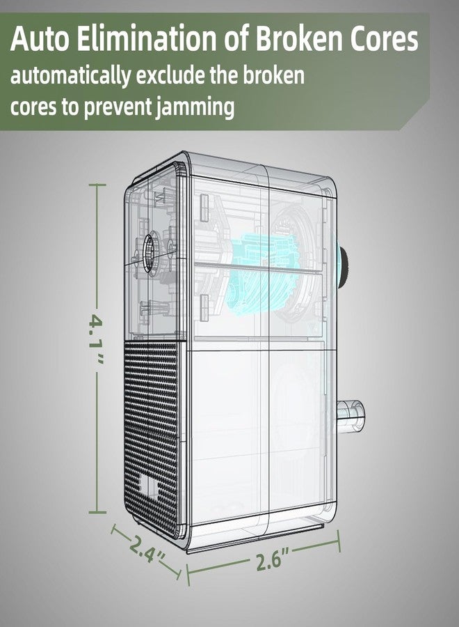 ديلي مبراة أقلام رصاص يدوية من ديلي، مبراة أقلام رصاص أوتوماتيكية تعمل باليد مع رأس قابل للتعديل للأقلام الرصاص وأقلام التلوين، مبراة أقلام رصاص للأطفال والطلاب والفصول الدراسية والمنزل والمكتب، أبيض - Image 5