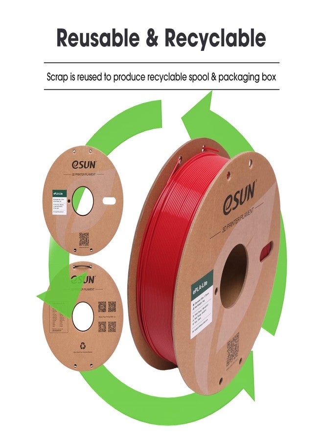eSUN PLA Filament 1.75mm, High Toughness 3D Printer Filament Upgraded PLA Filament, Dimensional Accuracy +/- 0.03mm, 1KG Cardboard Spool (2.2 LBS) 3D Printing Filament for 3D Printers, Fire Engine Red - Image 5