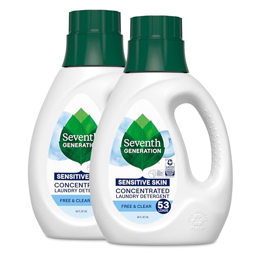 Seventh Generation Concentrated Laundry Detergent Liquid Free & Clear Fragrance Free 40 Fl Oz (Pack of 2) - Image 1