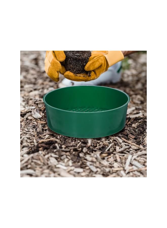 promass Soil Sifter for Gardening : 2Pcs Plastic Garden Soil Sieve Dirt Sifter Round Soil Sifting Pan Dirt Strainer for Gravel Soil Sand - Image 2