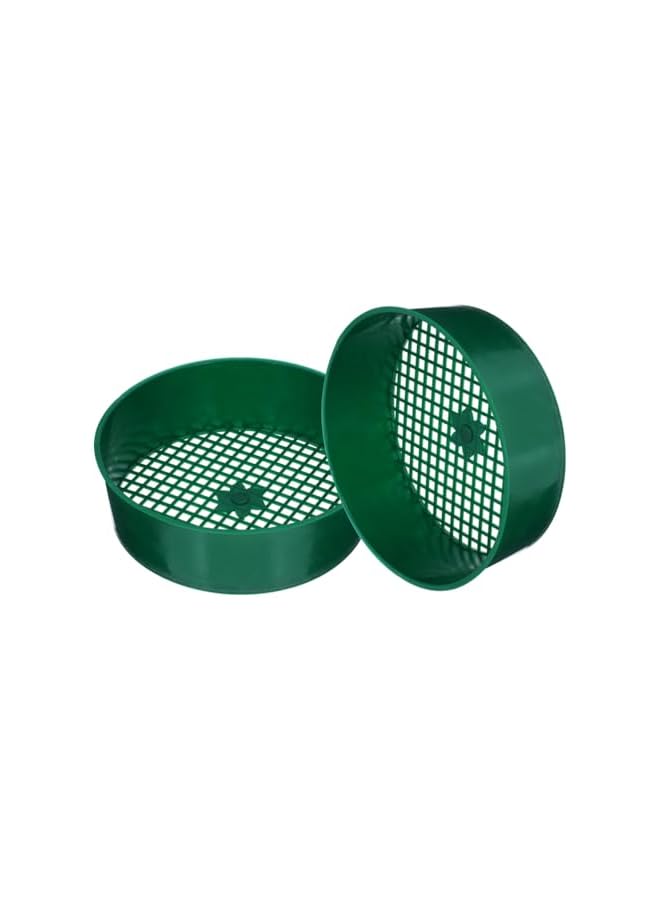 promass Soil Sifter for Gardening : 2Pcs Plastic Garden Soil Sieve Dirt Sifter Round Soil Sifting Pan Dirt Strainer for Gravel Soil Sand - Image 5
