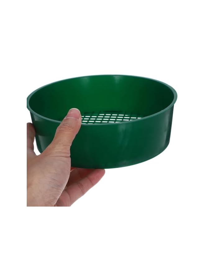 promass Soil Sifter for Gardening : 2Pcs Plastic Garden Soil Sieve Dirt Sifter Round Soil Sifting Pan Dirt Strainer for Gravel Soil Sand - Image 4