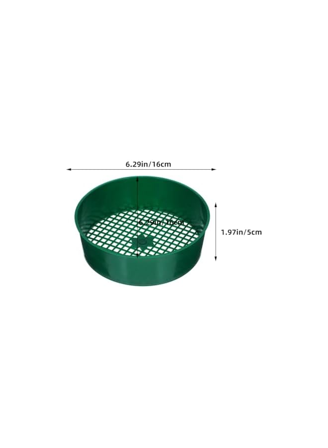 promass Soil Sifter for Gardening : 2Pcs Plastic Garden Soil Sieve Dirt Sifter Round Soil Sifting Pan Dirt Strainer for Gravel Soil Sand - Image 3