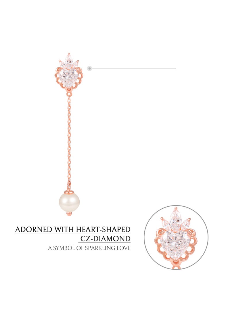 AWNL - Women's Pearls Dangle Earrings with Sterling Silver CZ-Diamond Eardrops Gift for Women Wife Girlfriend - Image 1