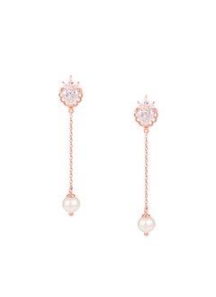 AWNL Women's Pearls Dangle Earrings with Sterling Silver CZ-Diamond Eardrops Gift for Women Wife Girlfriend  - Image 5