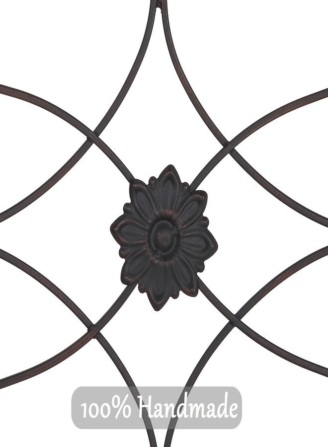 CaliDecor مجموعة من 4 قطع ديكور حائط معدنية، منحوتة فنية جدارية ريفية على شكل لفائف، زينة جدارية مربعة مصنوعة يدويًا بالكامل للاستخدام الداخلي والخارجي، ديكور غرفة المعيشة وغرفة النوم والممر والمكتب - 12.25 بوصة - Image 3