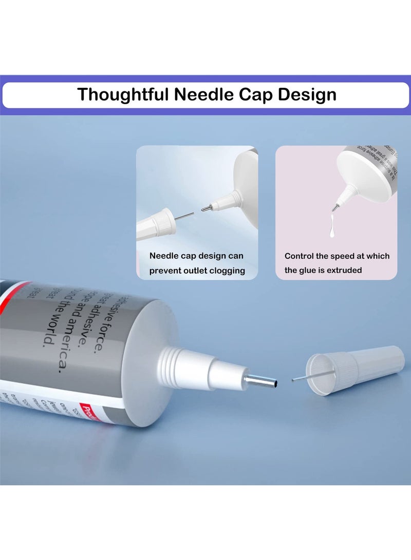 SUXUN Multi-functional Clear Adhesive, B7000 Craft Rhinestone Glue Set, 2 Bottles (110 Ml/3.7 Fl Oz), Suitable for DIY Crafts, Makeup, Shoemaking, Jewelry Making, Nail Art, Etc. - Image 3