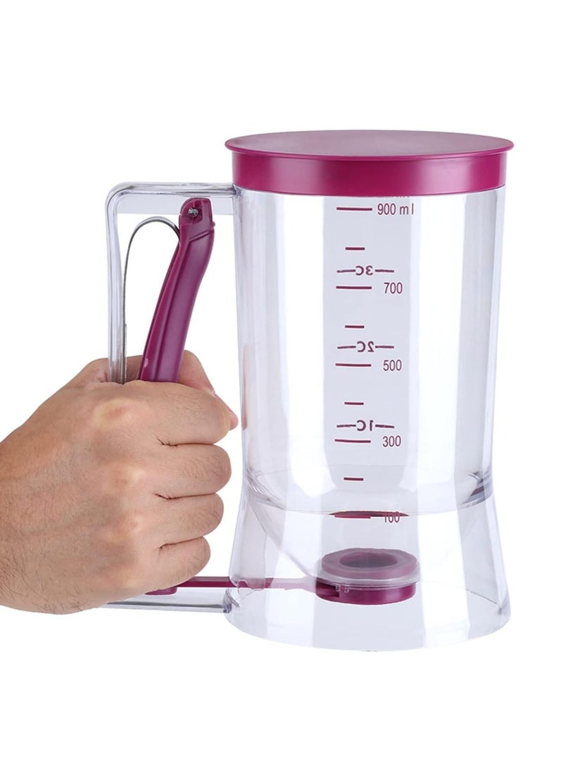 Generic - Quick and Easy Cake Batter Dispenser 900ml Portable Batter Dispensing Funnel with Precise Measuring Scale and Easy-Operate Handle - Ideal for Cakes, Pancakes, Cupcakes, Muffins, Waffles, and Crepes - Image 1