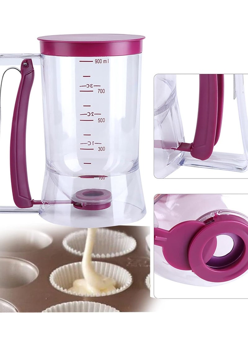 Generic - Quick and Easy Cake Batter Dispenser 900ml Portable Batter Dispensing Funnel with Precise Measuring Scale and Easy-Operate Handle - Ideal for Cakes, Pancakes, Cupcakes, Muffins, Waffles, and Crepes - Image 1