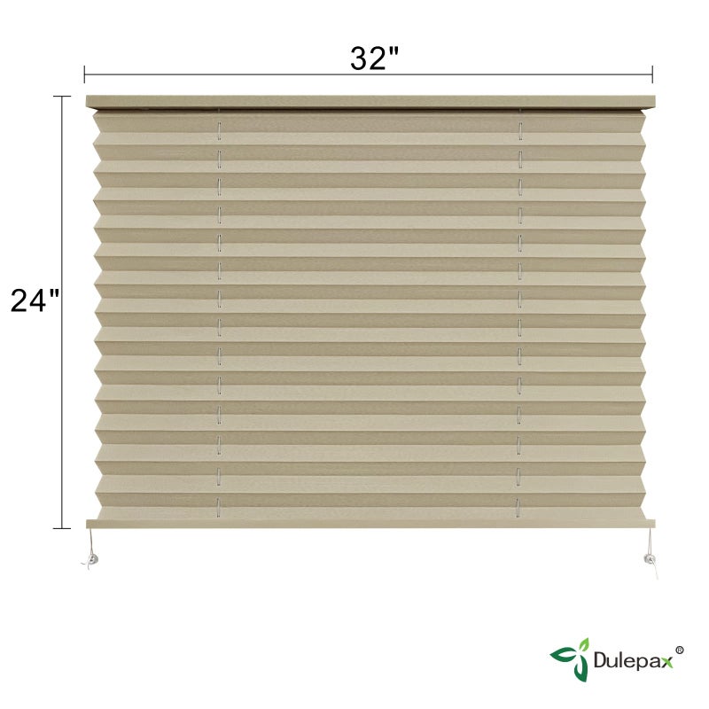 Dulepax RV Blinds,RV Pleated Shades,RV Blinds Pleated Shades, 32" W x 24" L Cappuccino RV Window Shades,Camper Blinds,RV Window Blinds for RV Camper Travel Trailers Motorhome's Window - Image 2