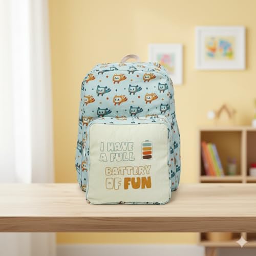 TIDY SLEEP Cute Backpack for Kids Girls Boys Toddler Backpack Preschool Nursery Travel Bag - Size (34x24) cm - Robo Love - Image 2