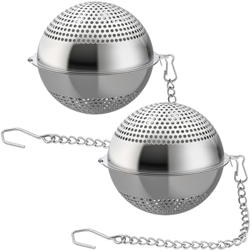 Lyxa SR 2 Pack Food Grade 304 Stainless Steel Mesh Tea Ball 2.1 Inch Tea Infuser Strainer Filter Diffuser for Loose Tea - Image 1
