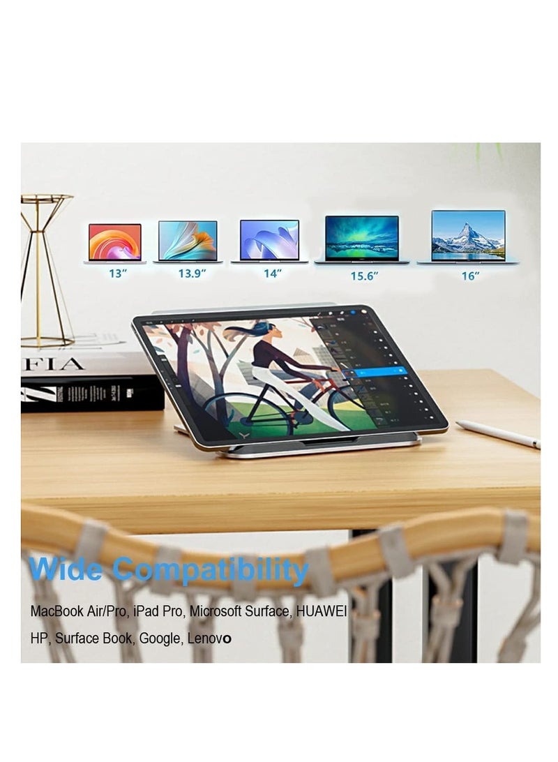 SYOSI Laptop Stand-Ventilated Adjustable Computer Holder Desktop Notebook Stand for MacBook Air Pro, Dell XPS, Fits up to 13-16'' Laptop  - Image 3