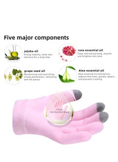 BIGTHREE Moisturizing Spa Socks and Gloves with Touchscreen, Moisturizing Gel Socks and Gloves Set for Dry Cracked Hands Feet Spa, Heal Cracked Dry Skin Cracked Heels, Cuticles for Repair Treatment  - Image 5