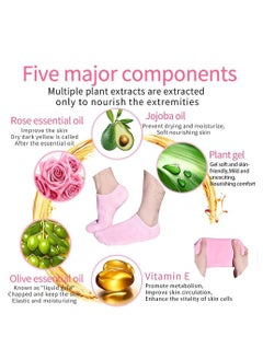 BIGTHREE Moisturizing Spa Socks and Gloves with Touchscreen, Moisturizing Gel Socks and Gloves Set for Dry Cracked Hands Feet Spa, Heal Cracked Dry Skin Cracked Heels, Cuticles for Repair Treatment  - Image 4