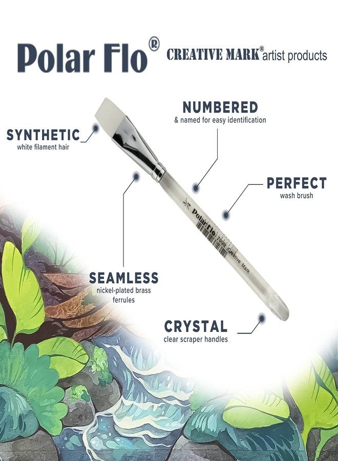 Creative Mark Polar Flo Professional Watercolor Brushes - Filbert 1" - Short Handle, Nickel-Plated Seamless Brass Ferrule - Art Paint Brushes for Acrylic Painting, Watercolor, Gouache, and More - Image 3