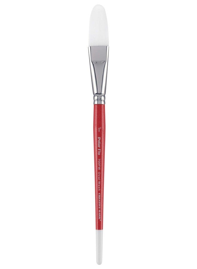 Creative Mark Polar Flo Professional Watercolor Brushes - Filbert 1" - Short Handle, Nickel-Plated Seamless Brass Ferrule - Art Paint Brushes for Acrylic Painting, Watercolor, Gouache, and More - Image 1