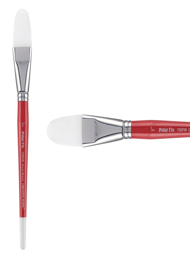 Creative Mark Polar Flo Professional Watercolor Brushes - Filbert 1" - Short Handle, Nickel-Plated Seamless Brass Ferrule - Art Paint Brushes for Acrylic Painting, Watercolor, Gouache, and More - Image 2