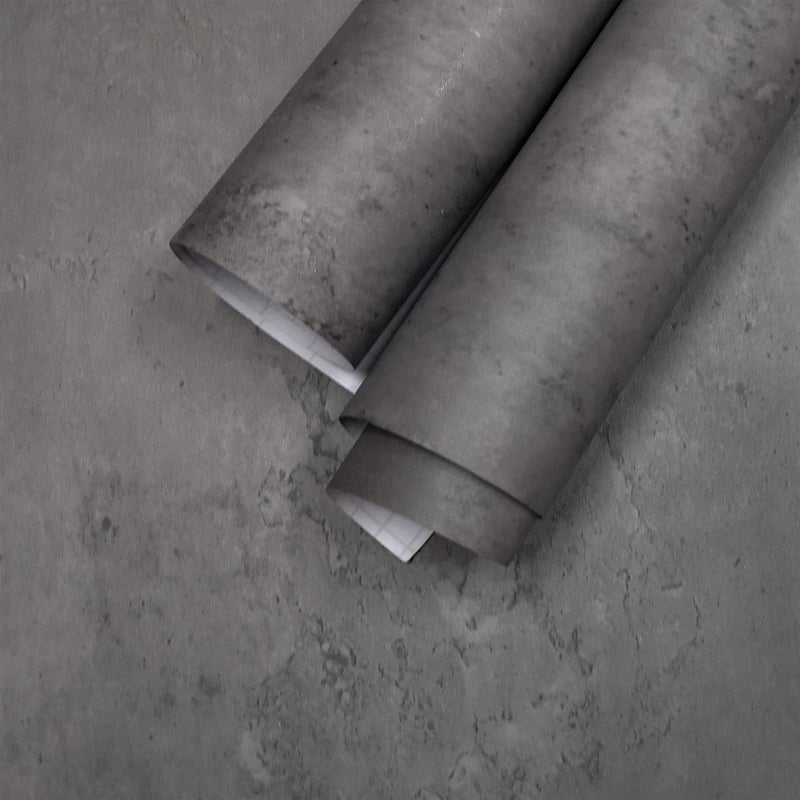 HOLOMEY Dark Gray Concrete Wallpaper Peel and Stick Cement Wallpaper 16x118 inch Thick Matte Texture Wall Paper Removable SelfAdhesive Waterproof Vinyl Decor Roll for Walls Kitchen Bedroom Countertop
