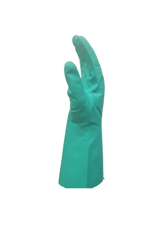 TAHA SAFETY - TAHA SAFETY Nitrile Gloves 33cm, 15mil Flocklined – Chemical-Resistant Safety Gloves for Industrial and Household Use | Size-M | Pack of 2 - Image 1
