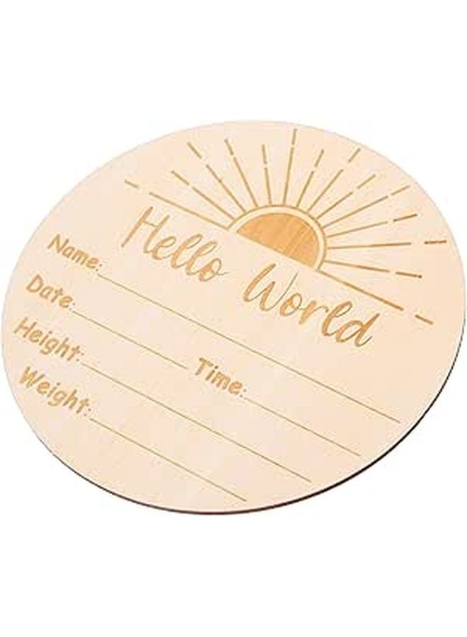 Natural Wood Monthly Milestone Plaque for Newborn Photo Props and Room Decor - Image 1