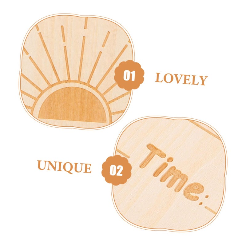 Natural Wood Monthly Milestone Plaque for Newborn Photo Props and Room Decor - Image 5