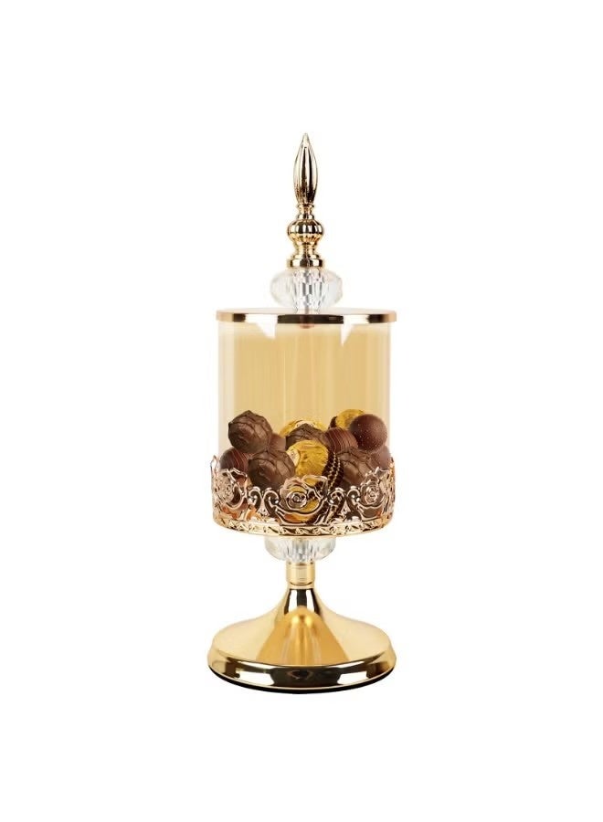 Beauenty Glass Candy Jars with Lid, Mid-Eastern Style Vintage Home Decorate,Storage Jars for Candy,Biscuit,Cookies,Snack,Nuts Organization - Image 5