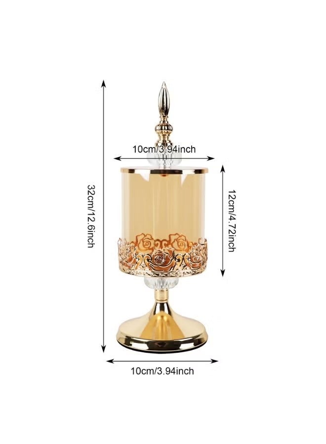 Beauenty Glass Candy Jars with Lid, Mid-Eastern Style Vintage Home Decorate,Storage Jars for Candy,Biscuit,Cookies,Snack,Nuts Organization - Image 2