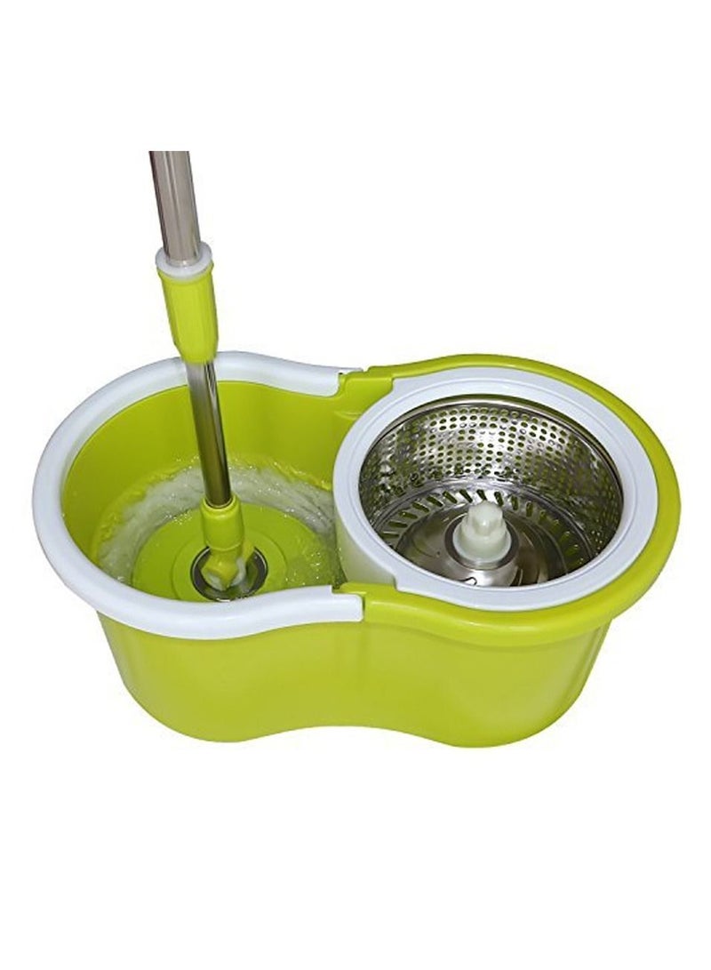 DubaiGallery Magic Cleaning 360 spin stainless basket Mop Set - Green - Image 4
