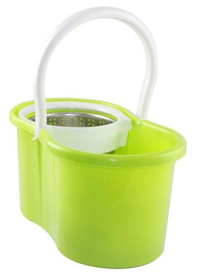 DubaiGallery Magic Cleaning 360 spin stainless basket Mop Set - Green - Image 1