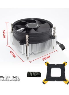 Generic A50 Universal LGA 1700 CPU Air Cooler ( No LED - Intel Only ) - Aluminum Heat Sinks With 90mm Fan 3 Pin / Speed 2000 RPM - For Intel LGA 1700 ,1366 ,115X  ,1200  - Image 5