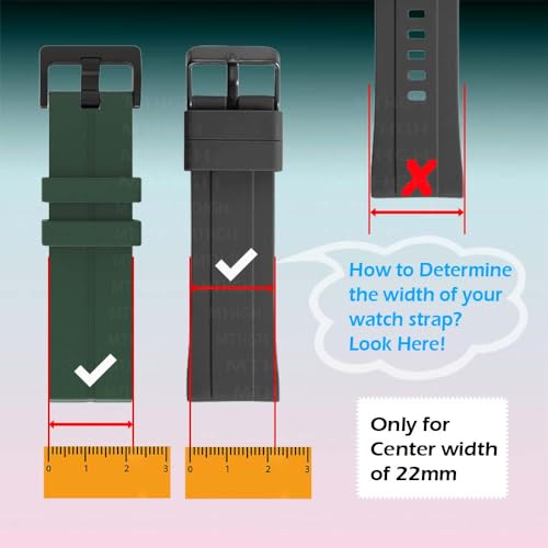 MTHGH 22mm Watch Strap Loops for Garmin Fenix 7/6/5 Forerunner 965/955/945/935/745/265/255 Smartwatch Fastener Rings [10 Pcs], Soft Silicone Replacement Secure Rings Connector Holders Loop - Image 2