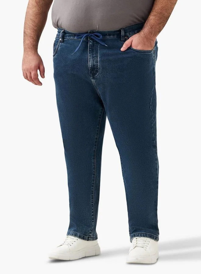 Splash FAV Men Relaxed Fit Flexi Waist Athletic Jeans