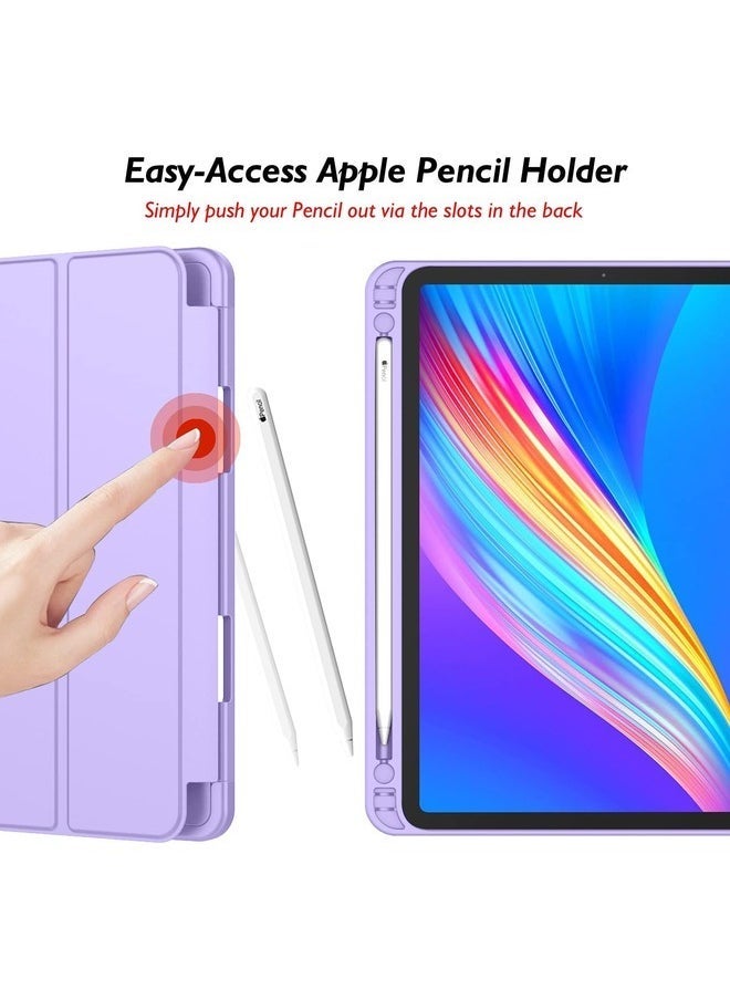 vesus Clove Purple Trifold Smart Case for iPad Pro 11 Inch (2022 4th Gen / 2021 3rd Gen) - Soft TPU Back, Pencil Holder, Auto Wake/Sleep, Supports iPad 2nd Pencil Charging - Image 4