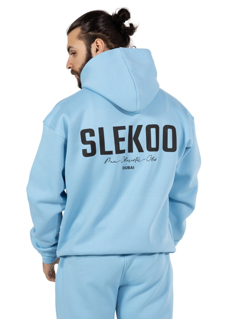 Slekoo Slekoo Oversized Hoodie for Men & Women, Unisex Cotton Fleece Pullover Sweatshirt, Winter 2025 Collection, Casual Streetwear Fashion Sweater  - Image 1