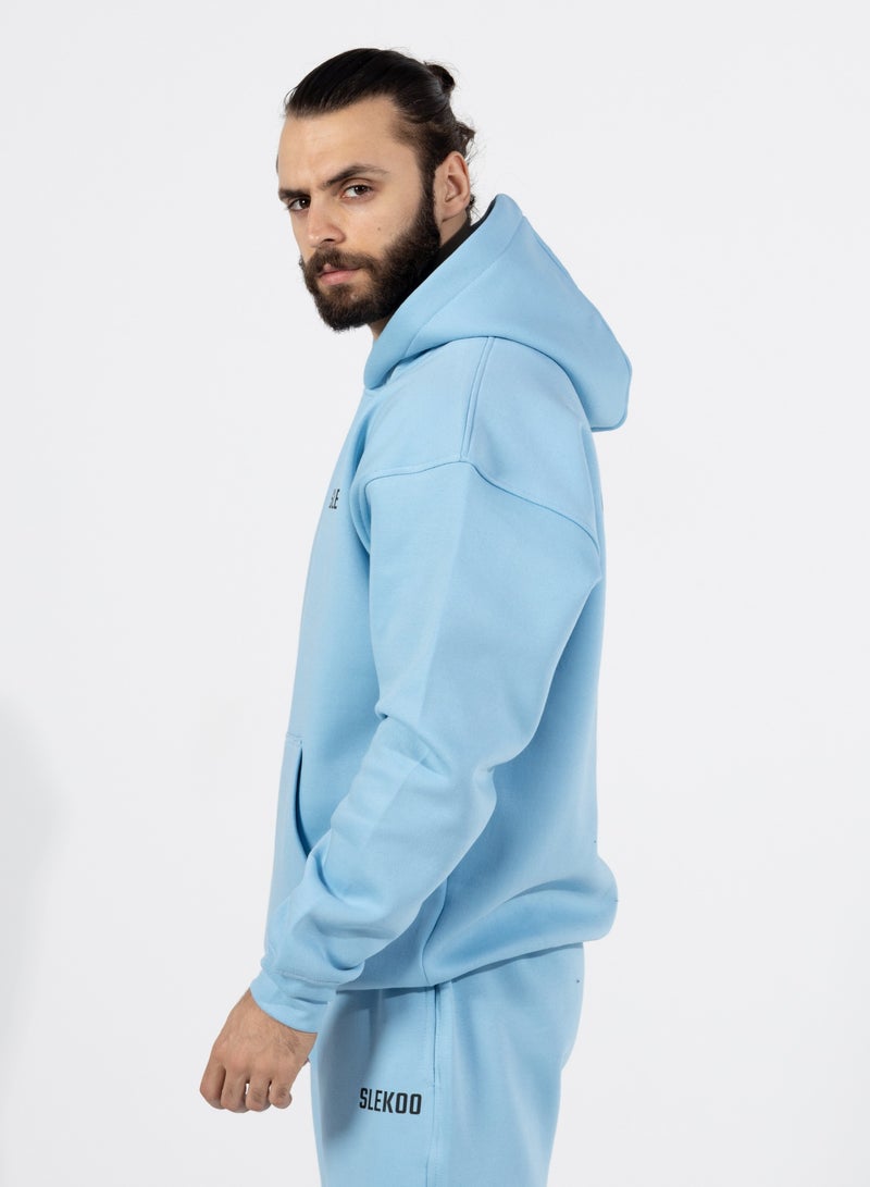 Slekoo Slekoo Oversized Hoodie for Men & Women, Unisex Cotton Fleece Pullover Sweatshirt, Winter 2025 Collection, Casual Streetwear Fashion Sweater  - Image 2