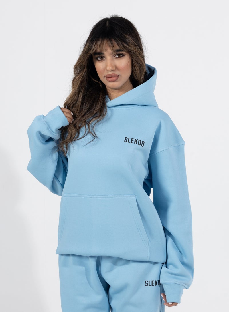 Slekoo Slekoo Oversized Hoodie for Men & Women, Unisex Cotton Fleece Pullover Sweatshirt, Winter 2025 Collection, Casual Streetwear Fashion Sweater  - Image 4