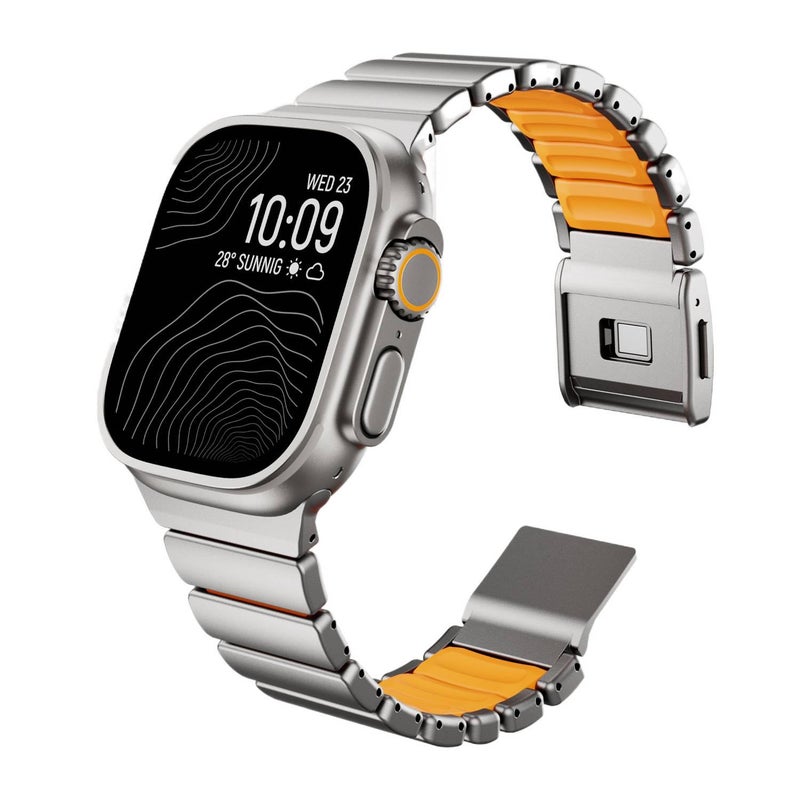 Adjustable Metal Magnetic Milanese Loop Smartwatch Band Compatible with Apple Watch 42 44 45 49mm with Fit Replacement Strap Gold - Image 2