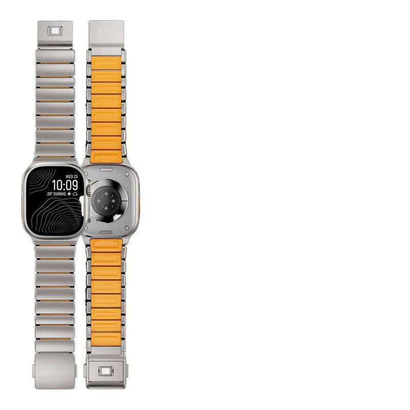 Adjustable Metal Magnetic Milanese Loop Smartwatch Band Compatible with Apple Watch 42 44 45 49mm with Fit Replacement Strap Gold - Image 3
