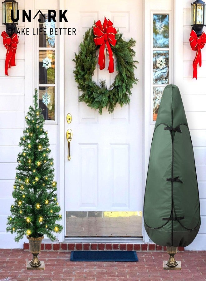 UNARK Upright Christmas Tree Storage Bag 9 Foot Tree, 9 ft Christmas Tree Storage Bag, Christmas Tree Cover For Upright Storage Fit 8 Ft / 9 Ft / 10 Ft Christmas Tree Bags Storage 9 ft Green - Image 4