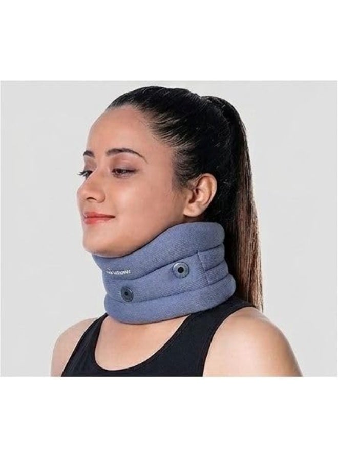 Sandberg Cervical Adjustable Collar Neck Support Brace | Soft Foam Padding | Adjustable Hook and Loop Closure | Lightweight Neck Collar for Women and Men | Size M - Image 3