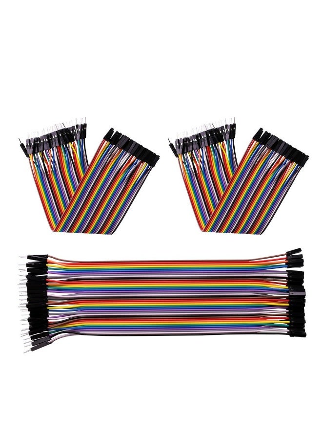 120pcs Multicolored Dupont Wire 40pin Male To Female 40pin Male To Male 40pin Female To Female Breadboard Jumper Ribbon Cables Kit Compatible With Arduino Projects  - Image 3