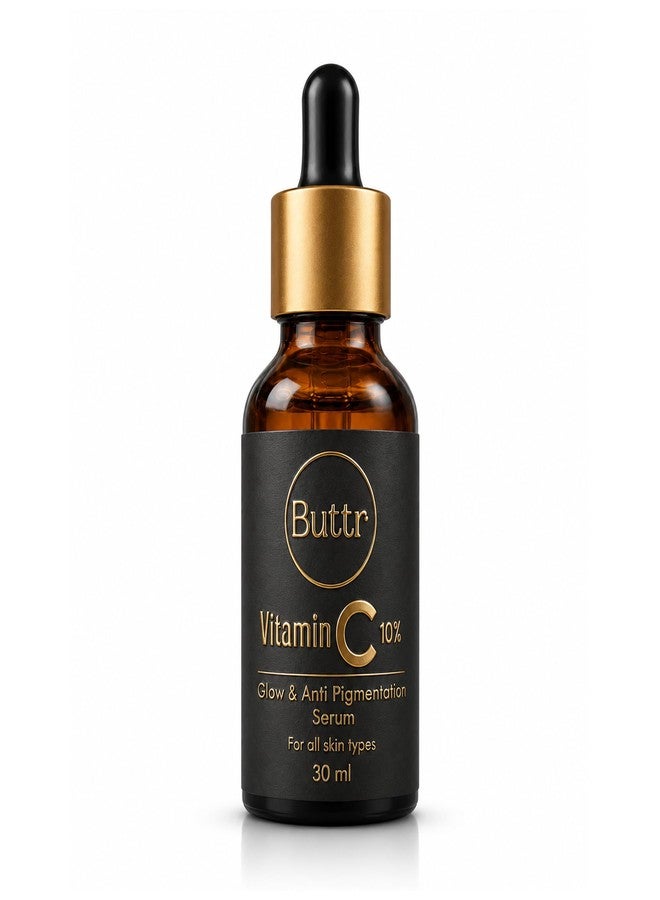 Buttr 10% Vitamin C Face Serum for Glowing Skin | Brightening Formula Helps Reduce Dark Spots & Uneven Skin Tone | Lightweight Daily Serum for All Skin Types | Men & Women | 30 ml - Image 1