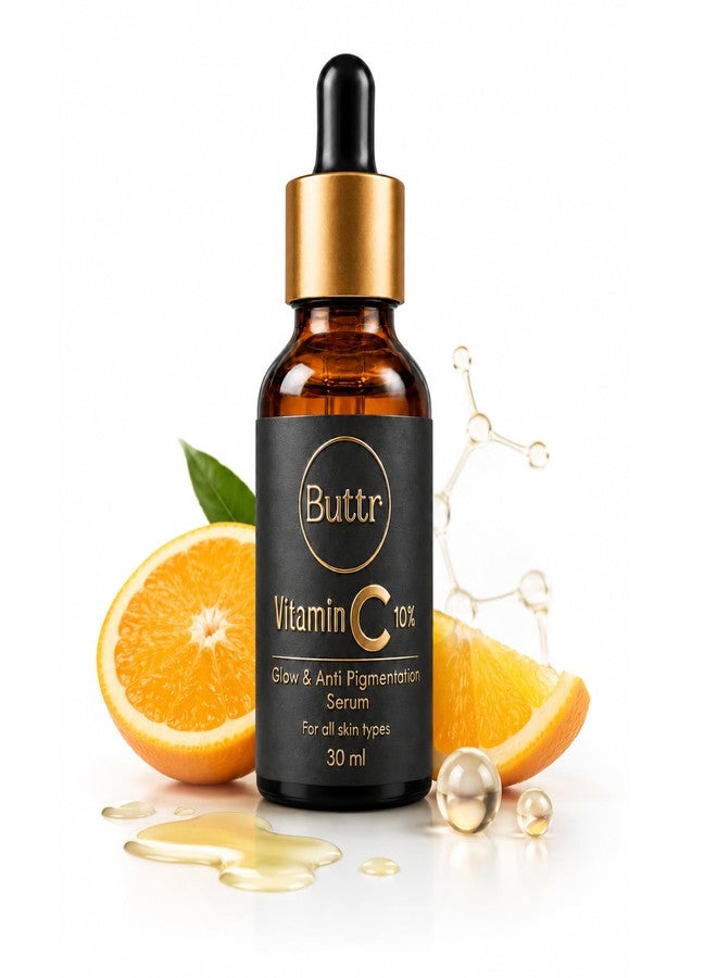 Buttr 10% Vitamin C Face Serum for Glowing Skin | Brightening Formula Helps Reduce Dark Spots & Uneven Skin Tone | Lightweight Daily Serum for All Skin Types | Men & Women | 30 ml - Image 2