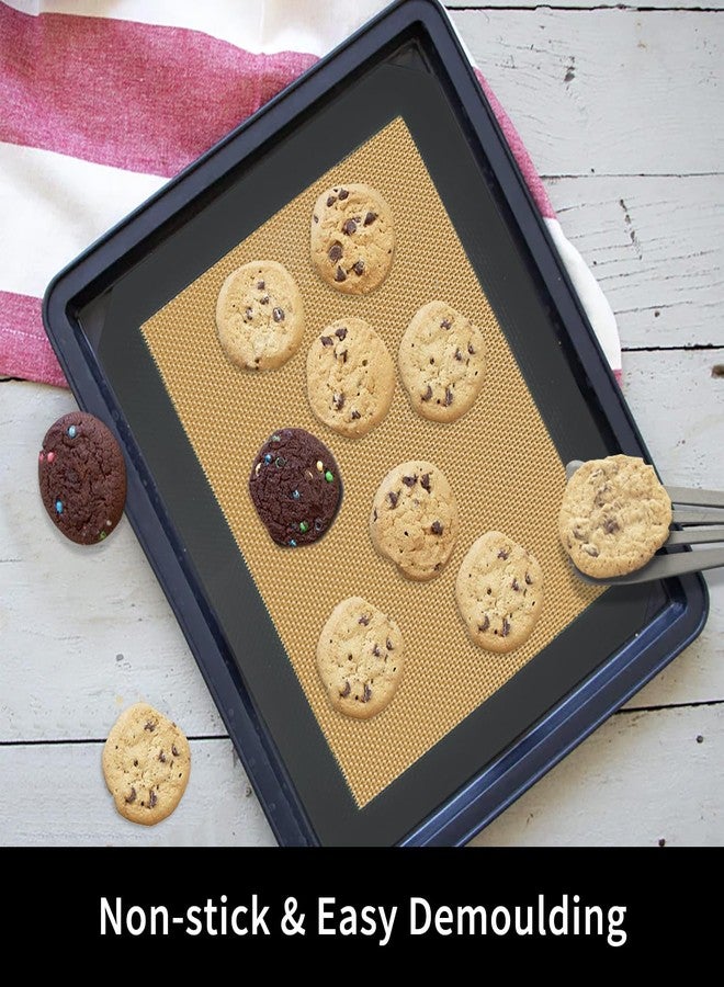 VCHOMY Small Silicone Baking Mats, Set of 4,11-4/5x8-1/4 Inch Quarter Sheet Size, Non Stick, BPA Free, 1/4 Baking Sheet Pan Liner for Cookies, Macaron, Bread, Pastry, Toaster (Grey) - Image 3