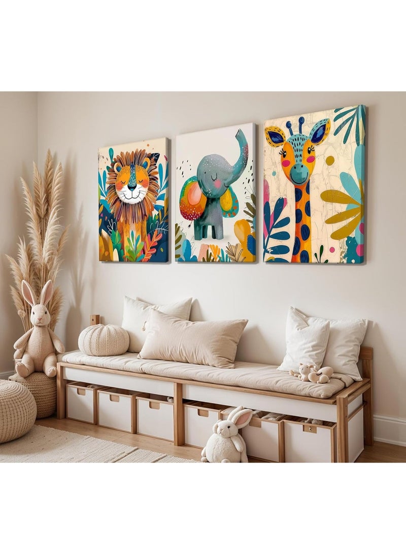 Mawan Children's wall art set, 3 pieces, 30x40 cm each - 30 mm thick - Digital printing with UV coating - Self-adhesive, easy to install - Safe materials - Image 5