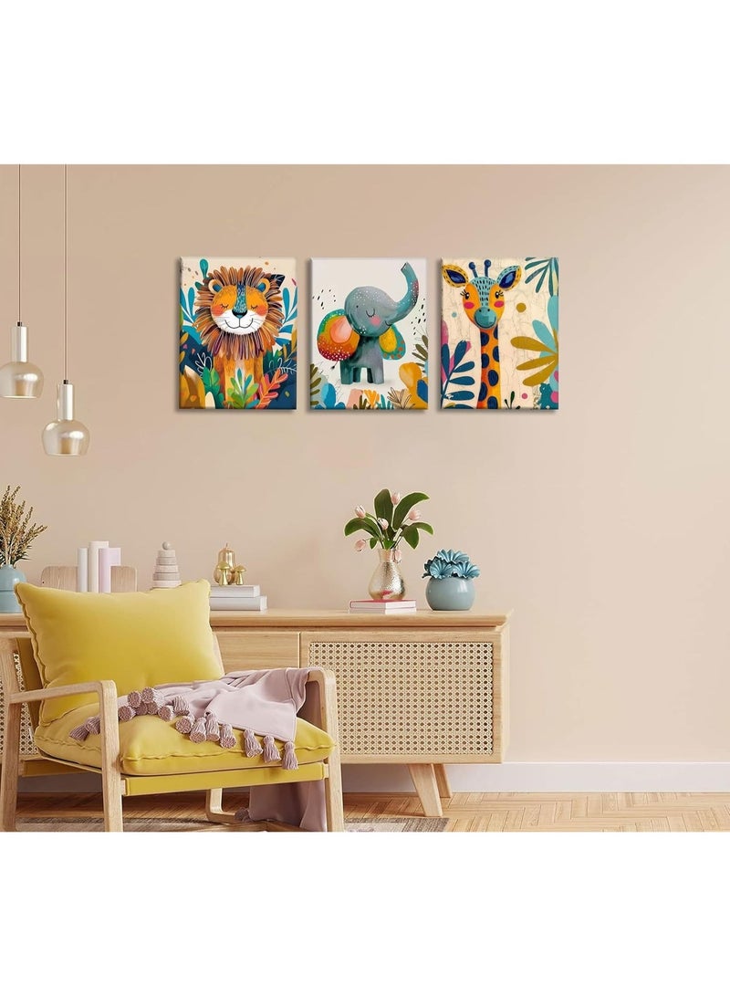 Mawan Children's wall art set, 3 pieces, 30x40 cm each - 30 mm thick - Digital printing with UV coating - Self-adhesive, easy to install - Safe materials - Image 3